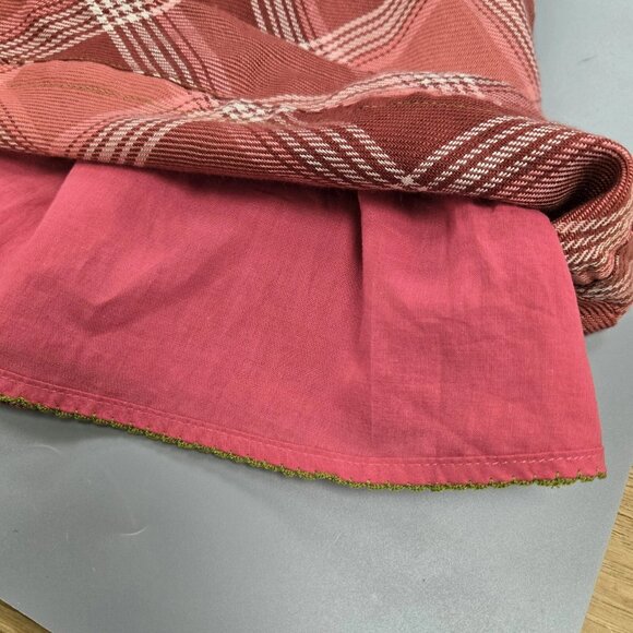 MATILDA JANE You & Me Plaid Overall Suspender Skirt Dress Pink Green Red Size 8 - Picture 5 of 9